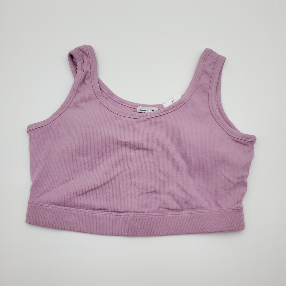 White Birch Let's Work Things Out Cropped Yoga Top Size XL
